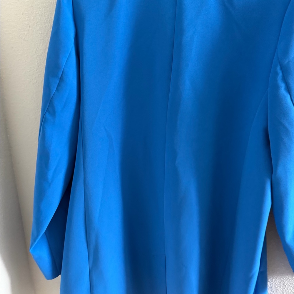 Women's Blue Open Front Jacket - Picture 11 of 13